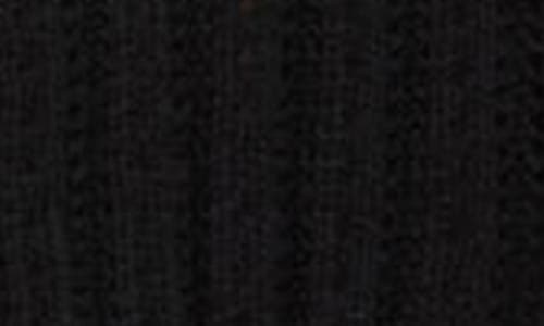 Blu Pepper Pointelle Button Front Crop Cardigan In Black