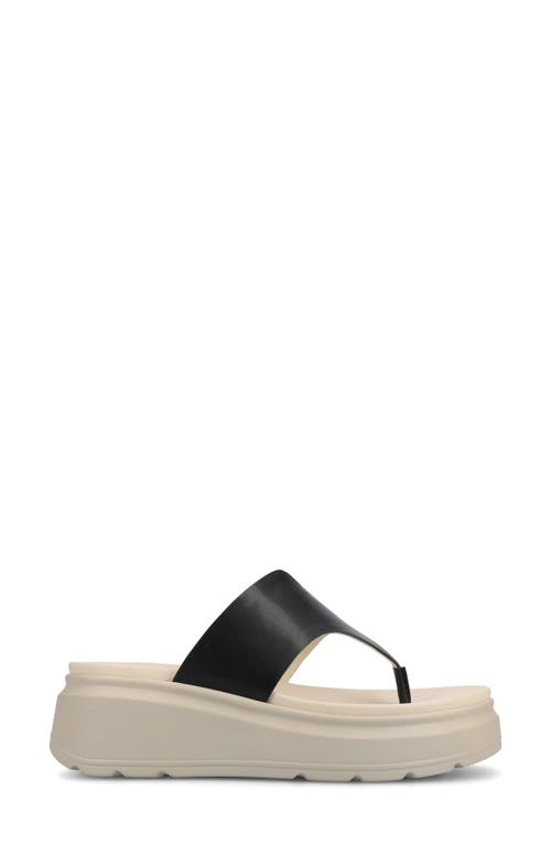 Journee Collection Carah Platform Wedge Sandal In Black