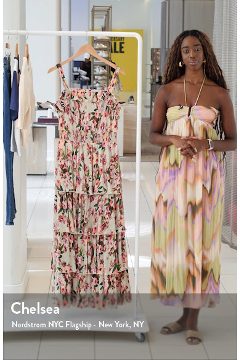 Plissé Tiered Maxi Dress video