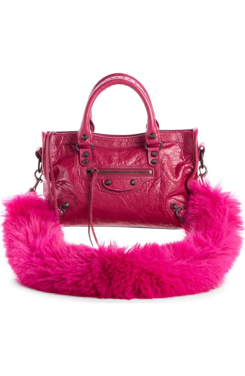 Balenciaga Small Le City Leather Satchel, Alternate, color, 5729 Framboise