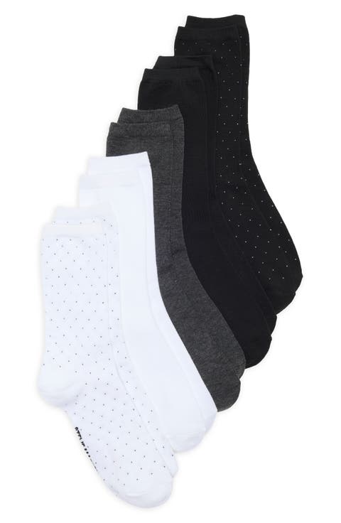 5-Pack Assorted Pin Dot Ankle Socks