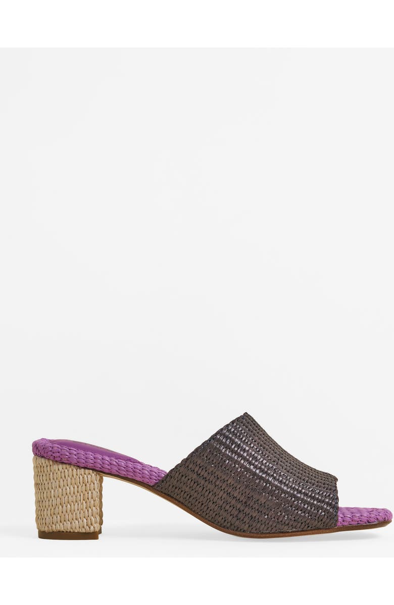 Charlotte Stone Lenu Mismatch Woven Slide Sandal, Alternate, color, Raffia