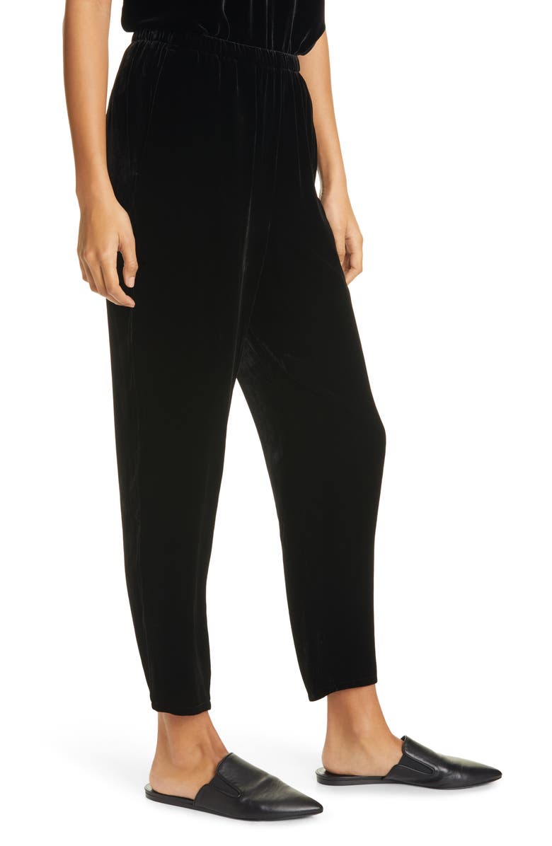 Eileen Fisher Velvet Tapered Ankle Pants, Alternate, color, 