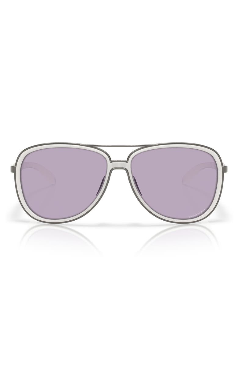 Oakley Split Time 58mm Prizm<sup>™</sup> Pilot Sunglasses, Main, color, Matte Vapor / Prizm Slate