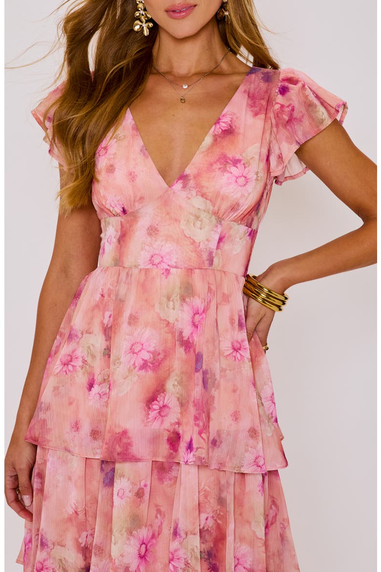 andie ruffle mini dress Andie Off-Shoulder Frill Dress Floral Green