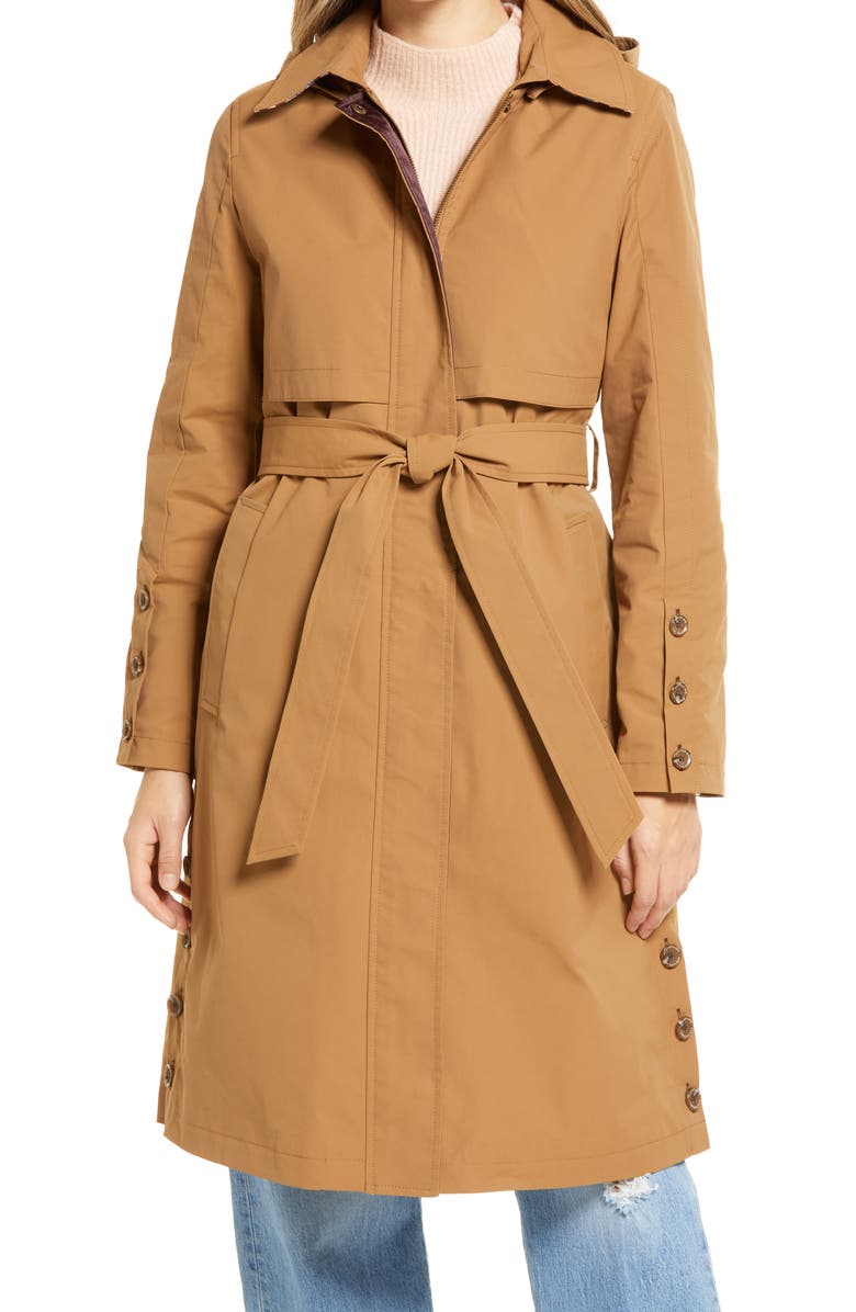 Sam Edelman Water Repellent Trench Coat, Alternate, color,