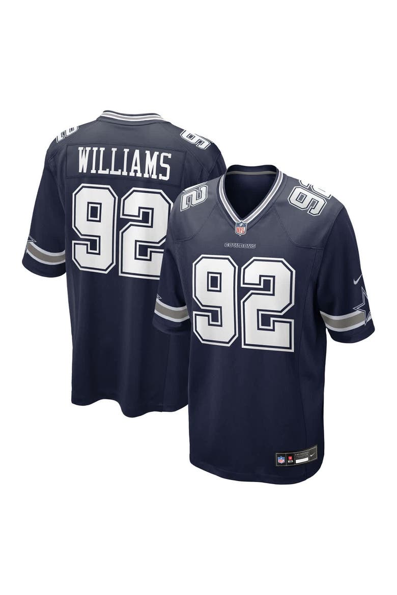 Men's Nike Quinnen Williams Navy Dallas Cowboys Team Game Jersey, Main, color, Navy