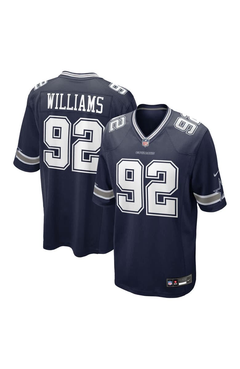 Nike Men's Nike Quinnen Williams Navy Dallas Cowboys Team Game Jersey, Main, color, Navy