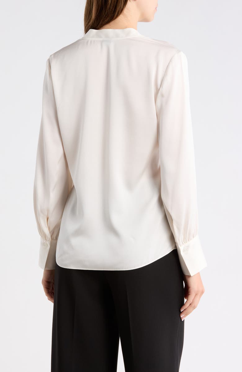 BOSS Barabi Silk Stretch Top, Alternate, color, Open Wht