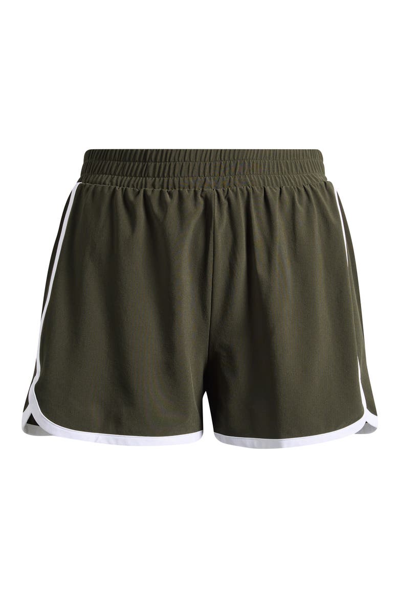Go Retro Shorts, Alternate, color, OLIVE INK/ TRUE WHITE
