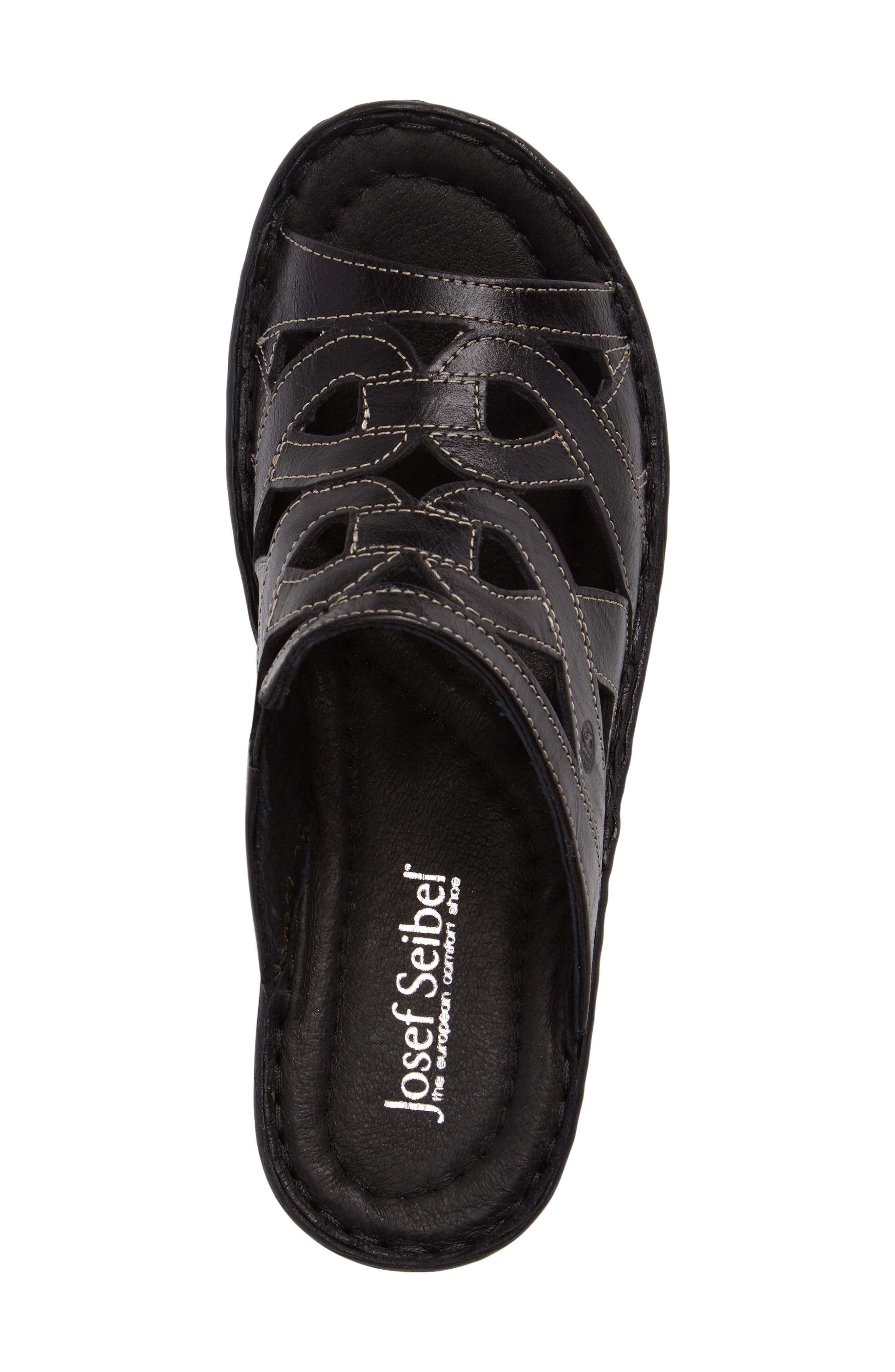 Catalonia 44 Slide Sandal, Alternate, color, BLACK LEATHER