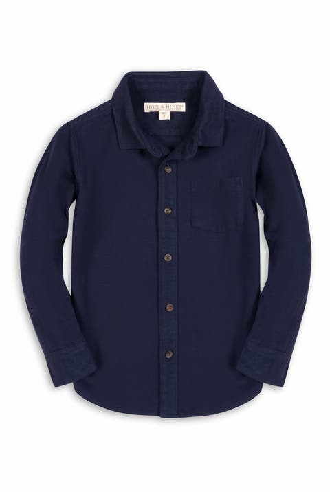 Kids' Organic Long Sleeve Flannel Shirt