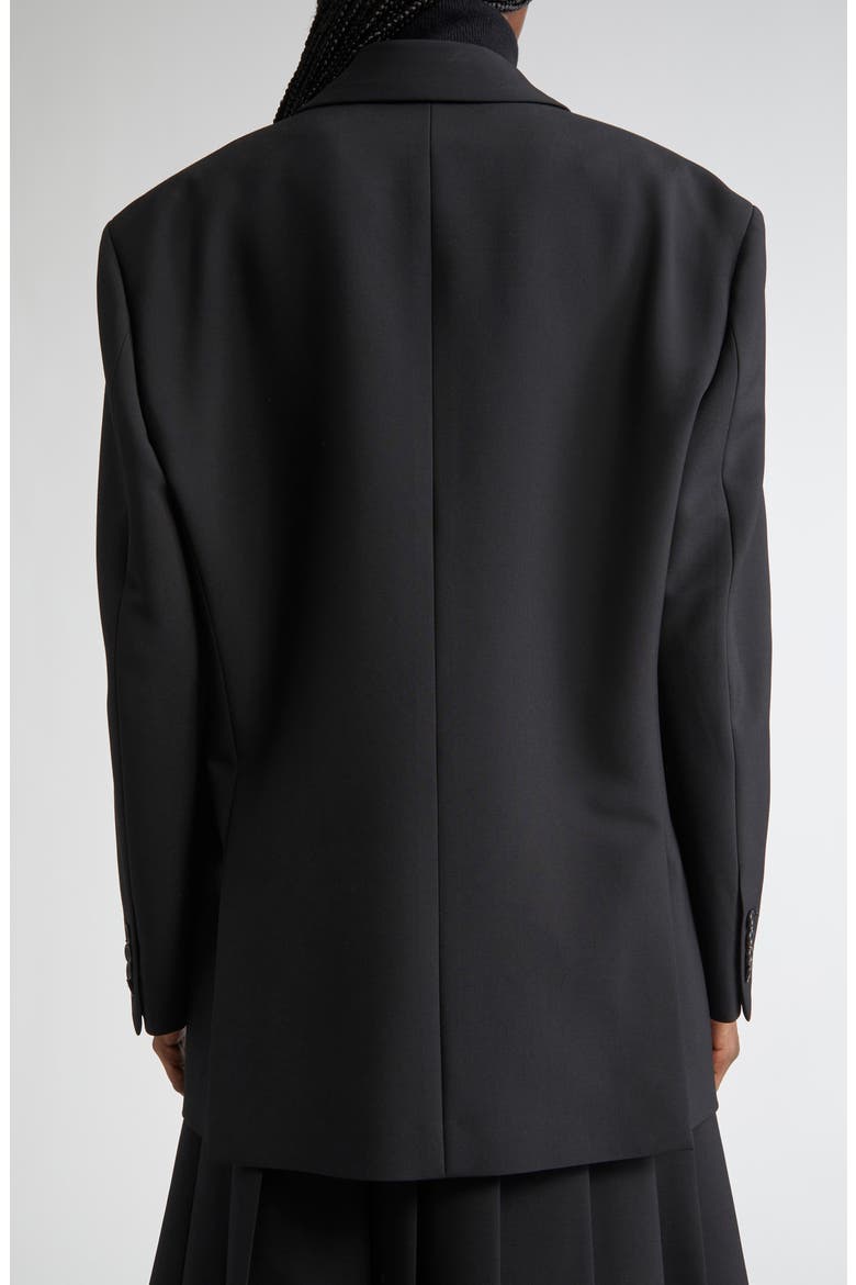 Shawn Double Breasted Virgin Wool Blazer, Alternate, color, BLACK
