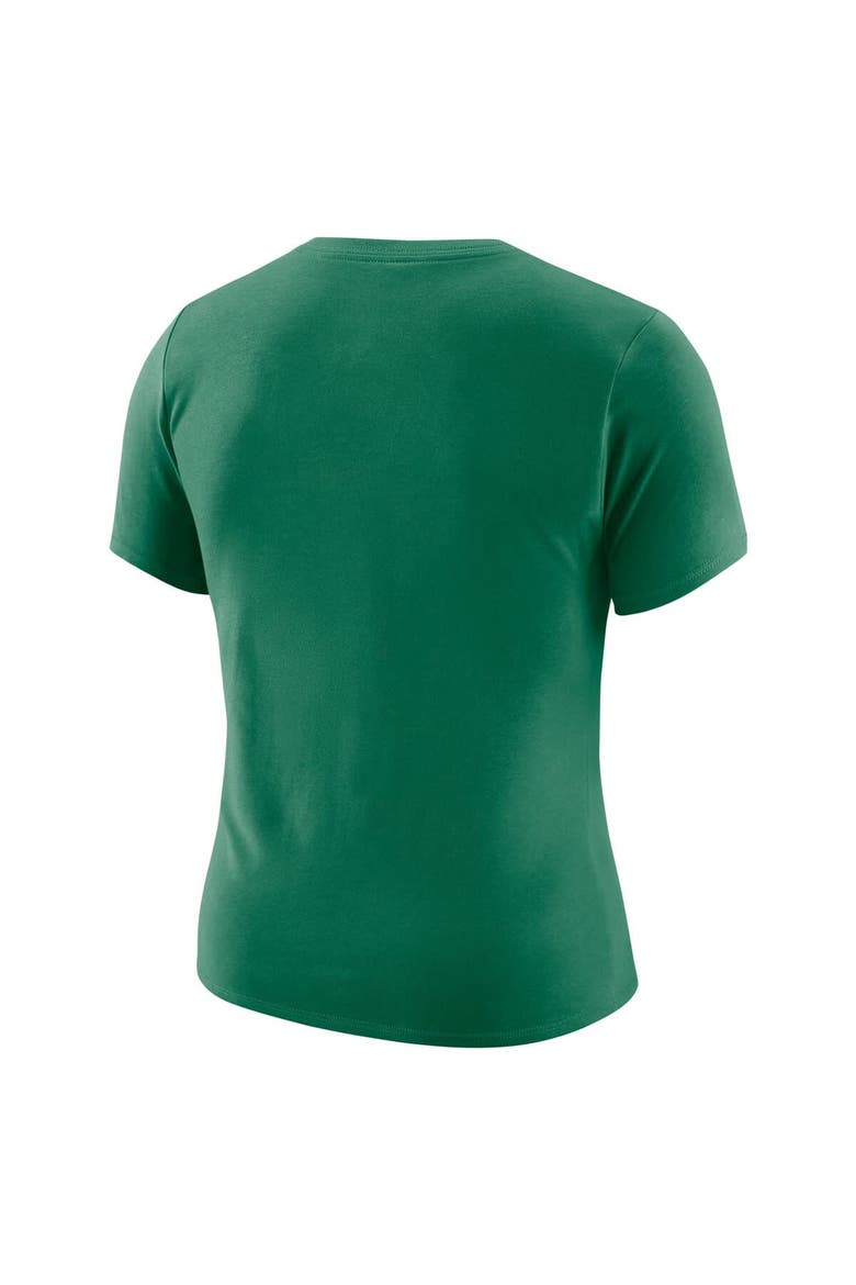 Women's Nike Kelly Green Boston Celtics Courtside Modest Cropped Tri-Blend T-Shirt, Alternate, color, Kelly Green