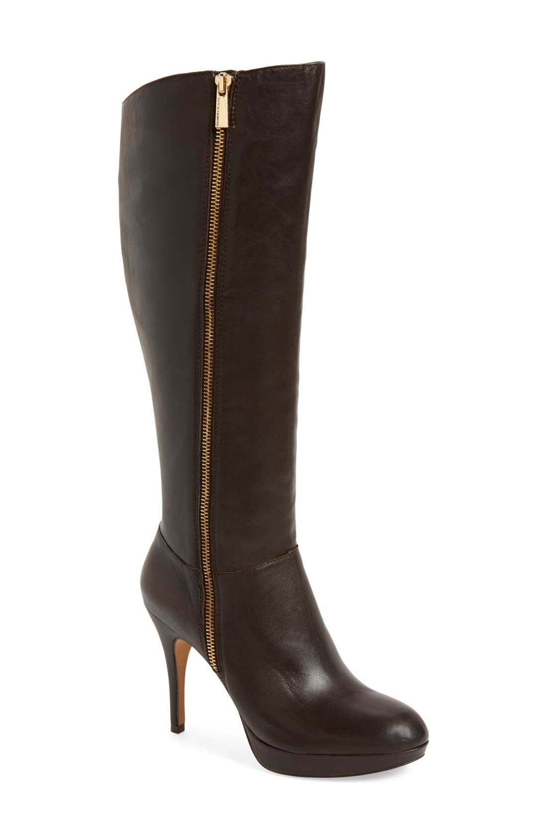 'Emilian' Tall Boot, Main, color, DARK ROAST LEATHER