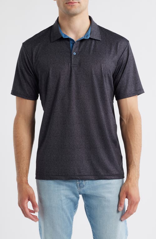 Swannies Swanson Logo Print Polo In Black
