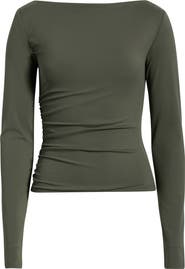 Open Edit Ruched Side Top