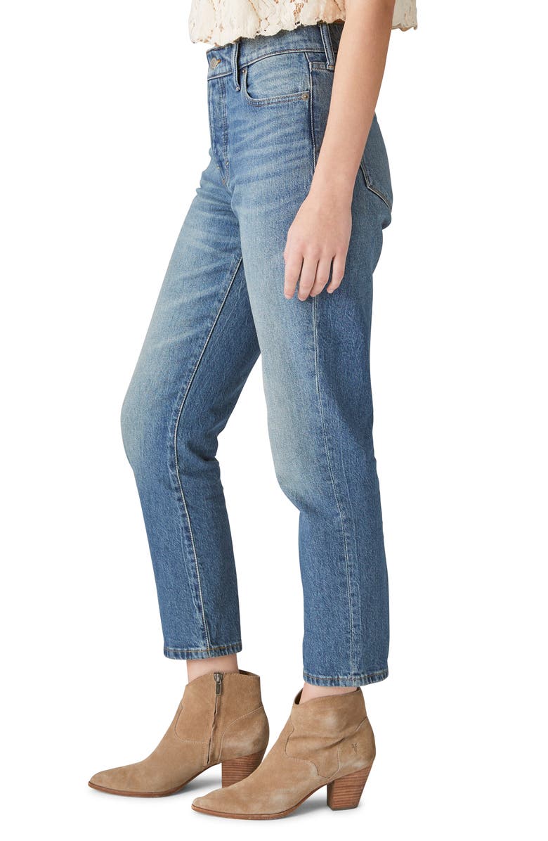 Lucky Brand Drew High Waist Mom Jeans, Alternate, color, Starlet Dest