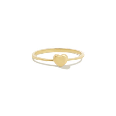 Gold Puffy Heart Ring