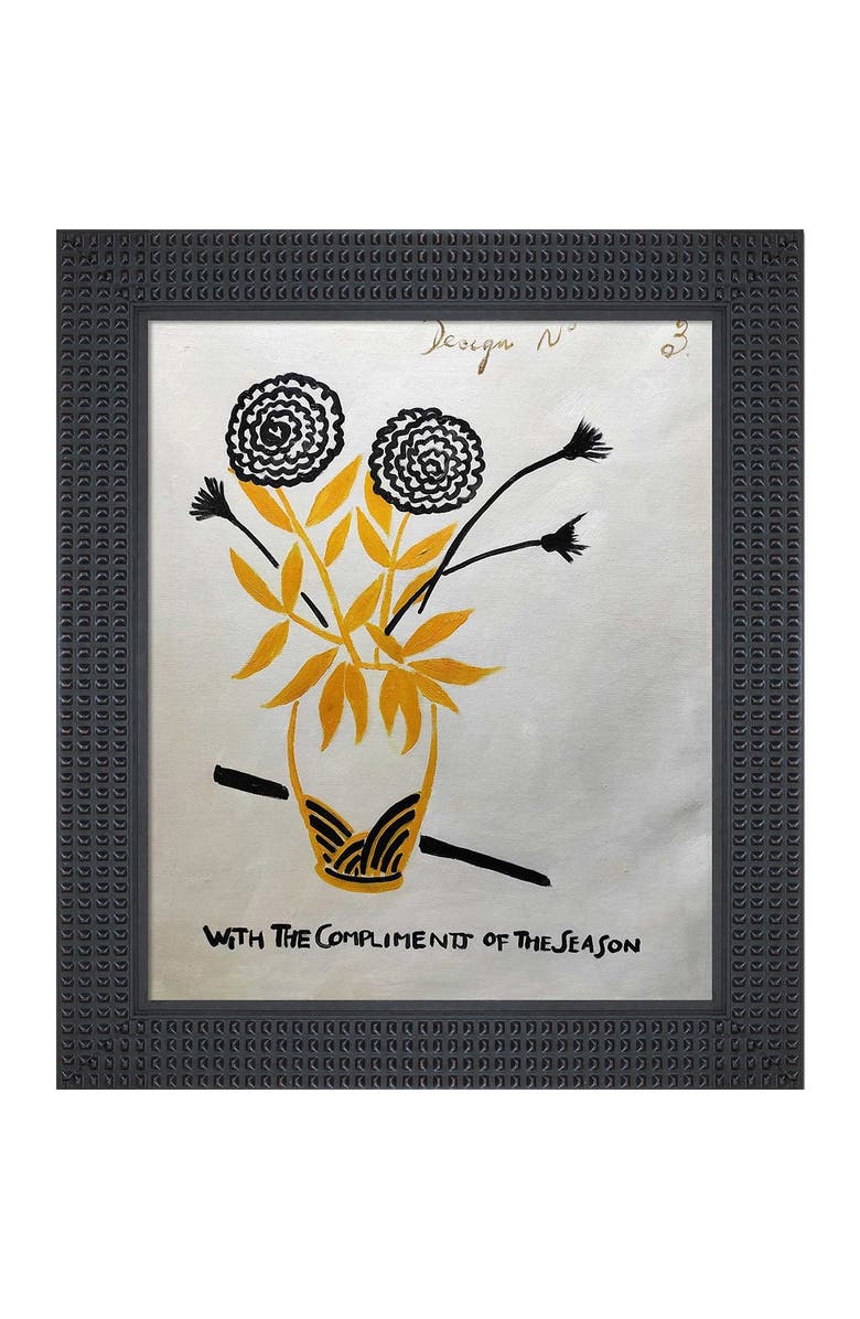 OVERSTOCK ART With the Compliments of the Season (Design no. 3) with Java Bean Frame, 26.5" x 30.5", Main, color,