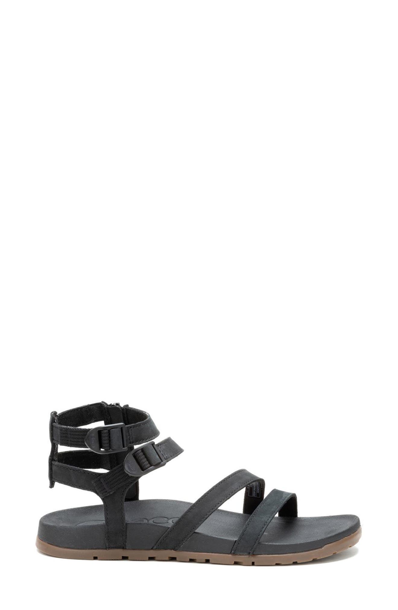 Chaco Lowdown Strappy High Sandal, Alternate, color, Black
