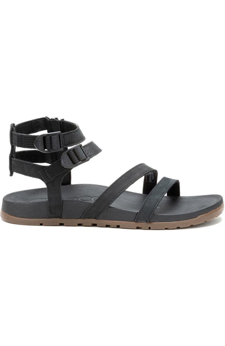 Chaco Lowdown Strappy High Sandal, Alternate, color, Black