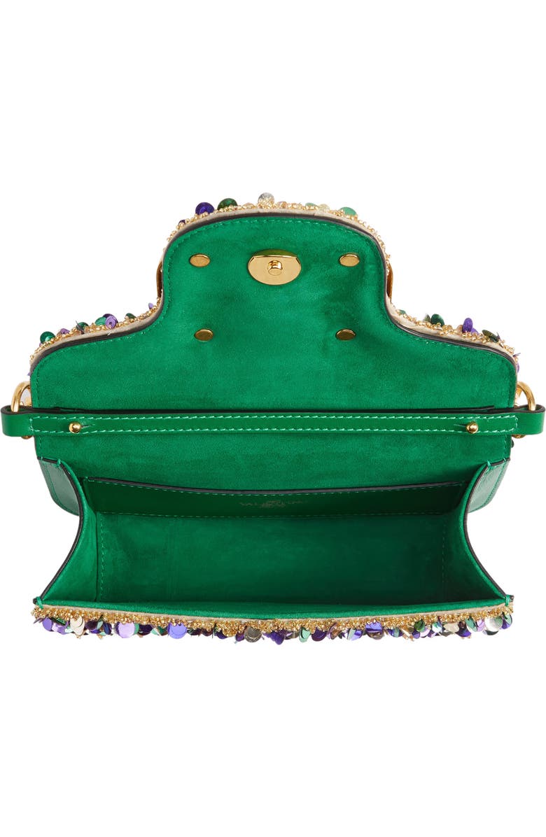 Valentino Garavani Small Locò Embellished Silk Shoulder Bag, Alternate, color,