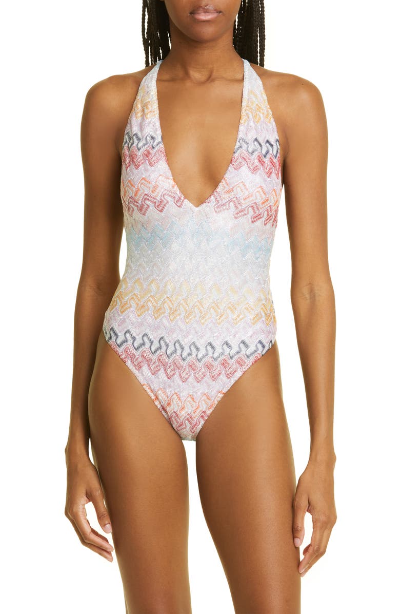 Missoni Zigzag Knit One-Piece Swimsuit, Main, color, 