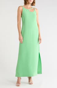 Longchamp Asymmetric Cutout Maxi Dress