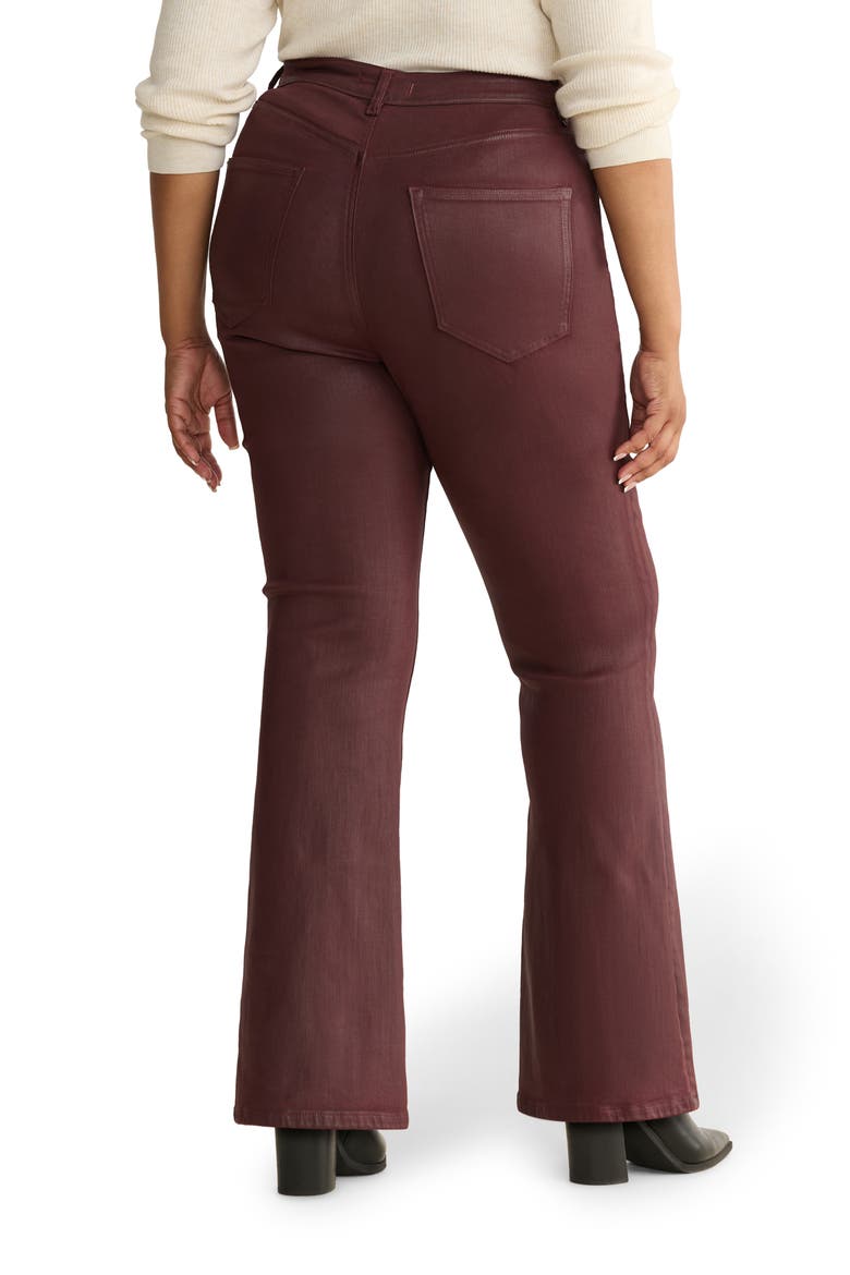 NAO Coated High Waist Bootcut Jeans, Alternate, color, COATED OXBLOOD