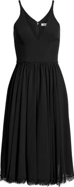 Dress the Population Alicia Mixed Media Midi Dress