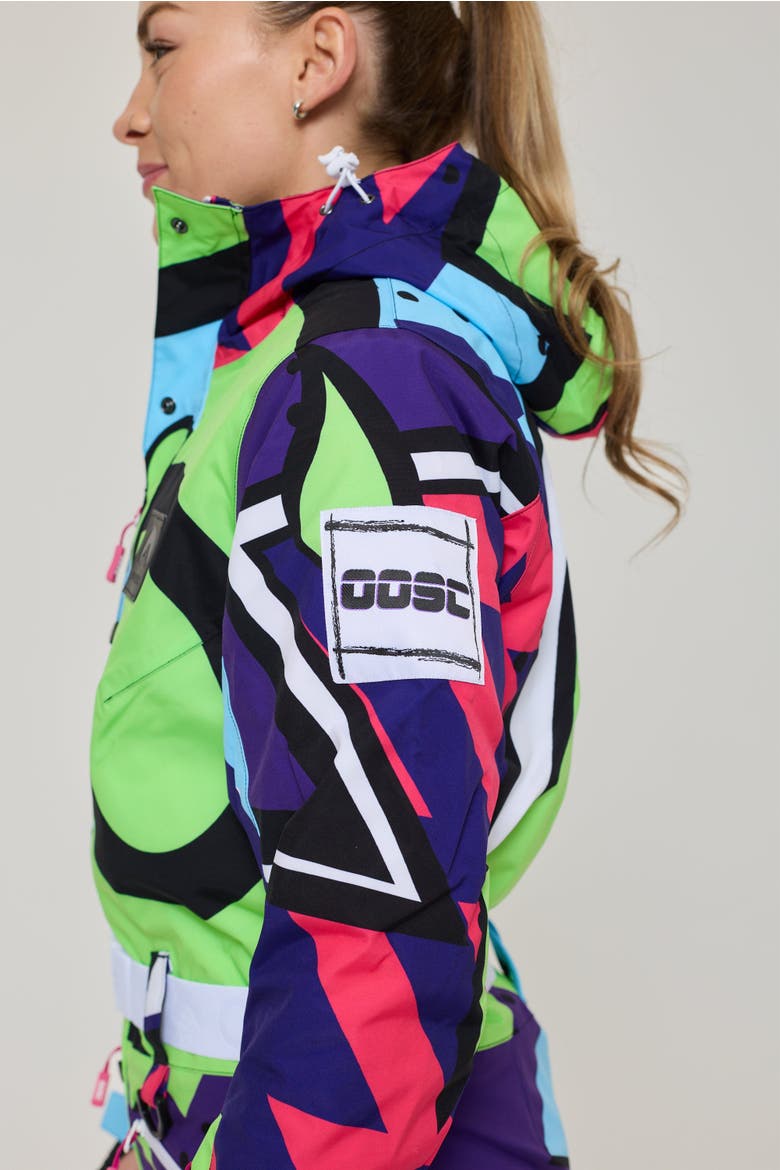 Fresh Prince X Women's Shaped Ski Suit, Alternate, color, Colorful geometric design