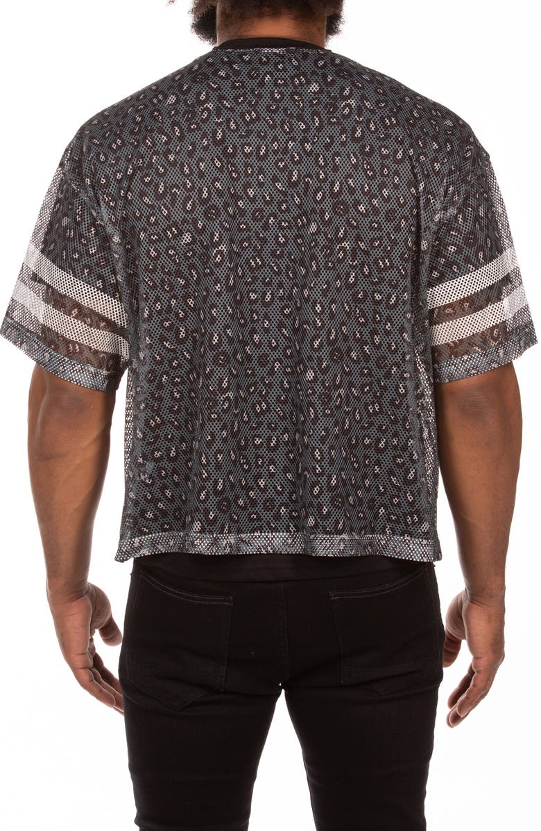 ICECREAM Eskimo Oversize Short Sleeve Mesh V-Neck Jersey, Alternate, color, Black