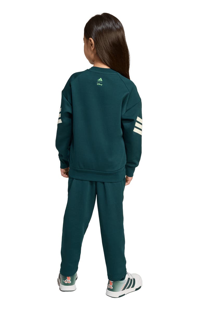 adidas Originals x Disney Kids' Mickey Crewneck Sweatshirt & Joggers Set, Alternate, color, Aurivy/Lim