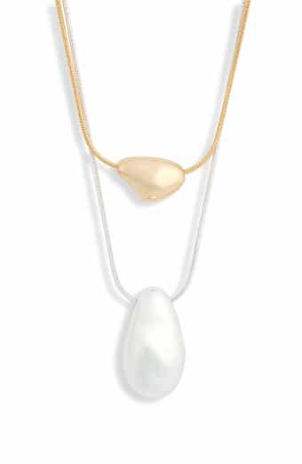 Two-Tone Layered Pendant Necklace