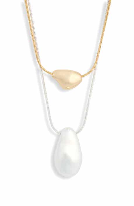Two-Tone Layered Pendant Necklace