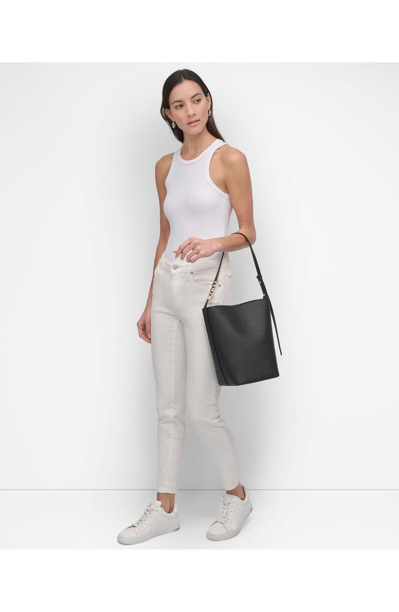 DKNY Avril Bucket Bag, Alternate, color, Black/Gold