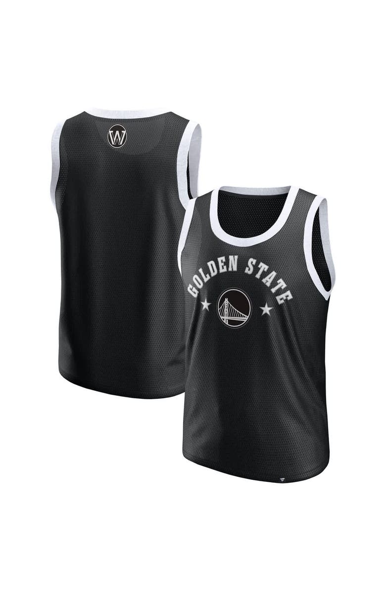 FANATICS Men's Fanatics  Black Golden State Warriors Mesh Tank Top, Main, color, 