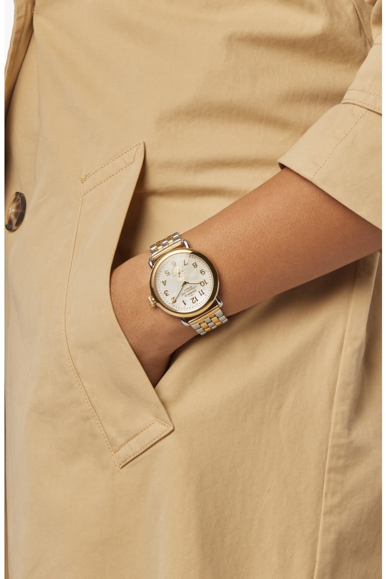 Runwell Sub Second Bracelet Watch, 41mm, Alternate, color, WHITE/ MOP