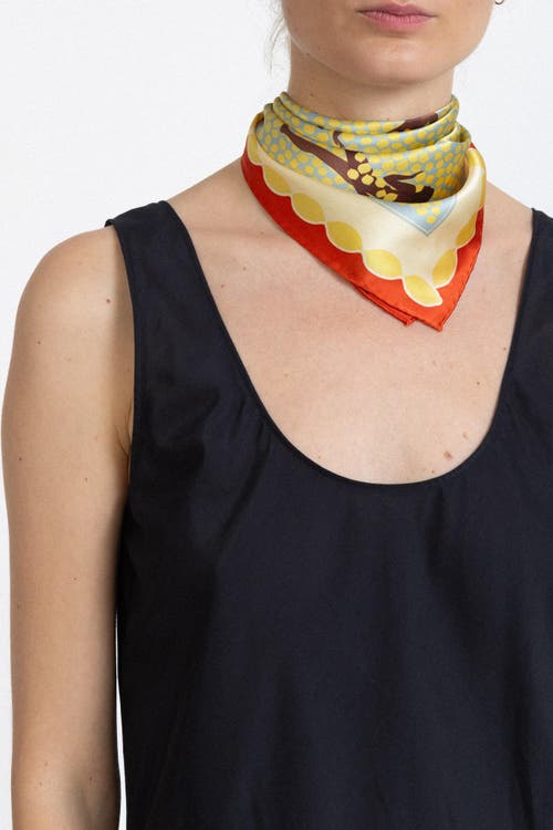 Alas Small Bandana Silk Scarf In Multi