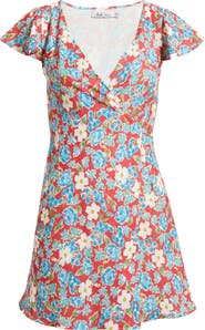 Bella Venice The Floral Wrap Minidress