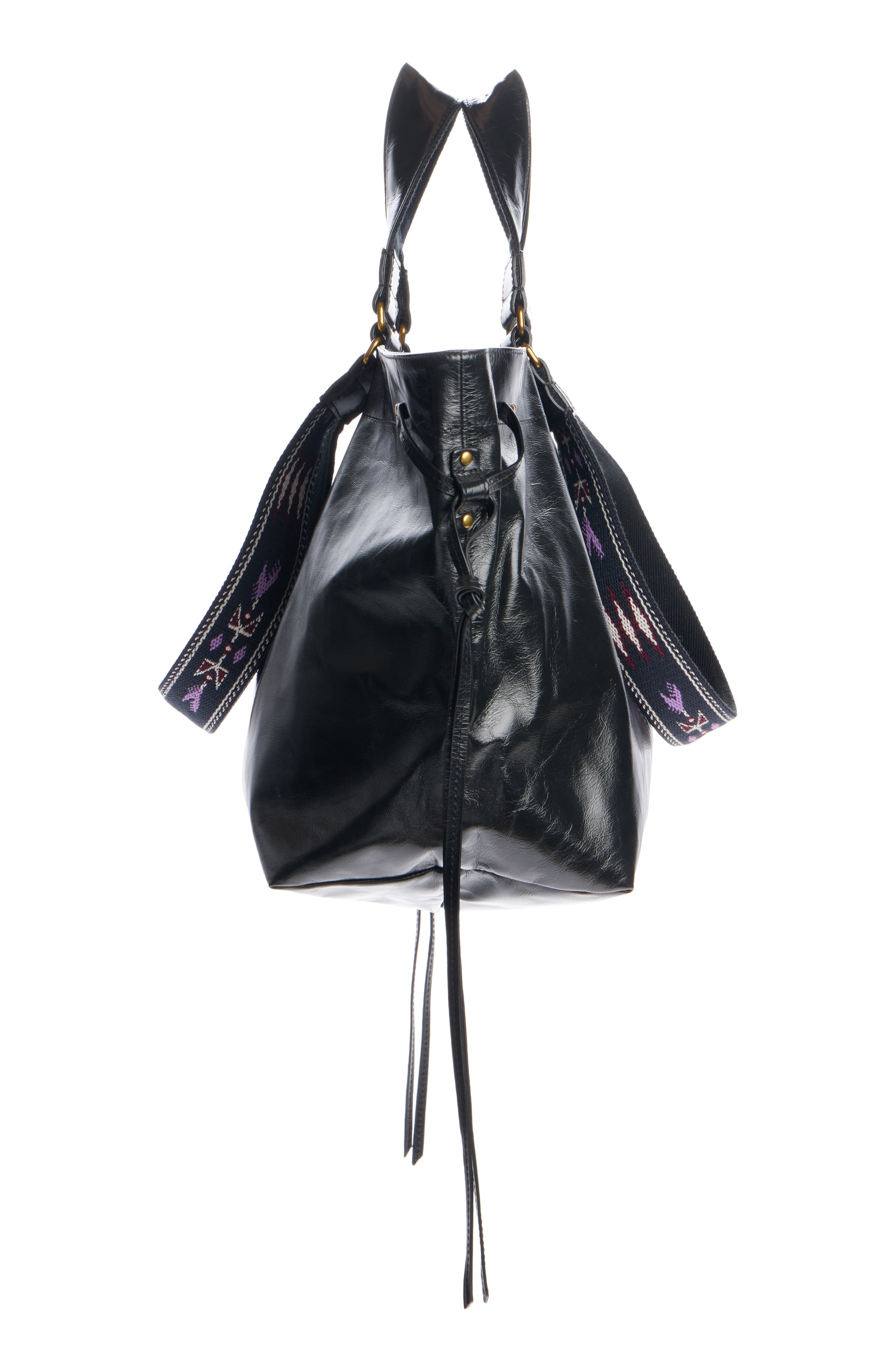 Isabel Marant Wardy Leather Shopper Tote, Alternate, color, 