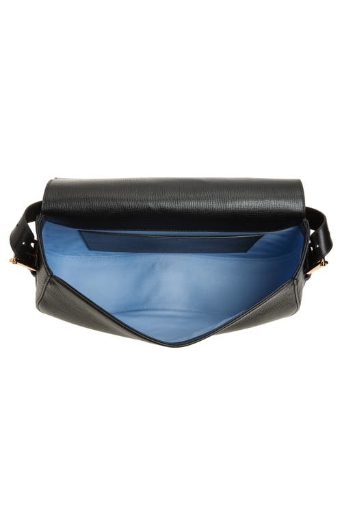 Versace Medusa Faux Leather Shoulder Bag In Black- Gold