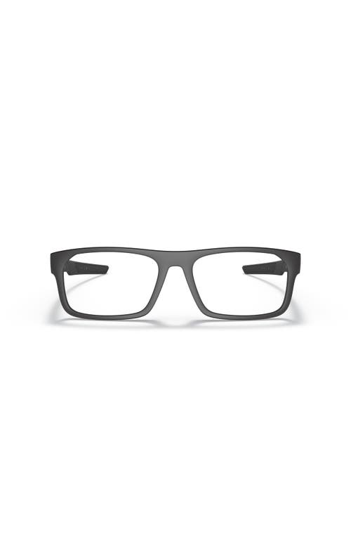 Prada Linea Rossa 57mm Rectangle Optical Glasses In Black