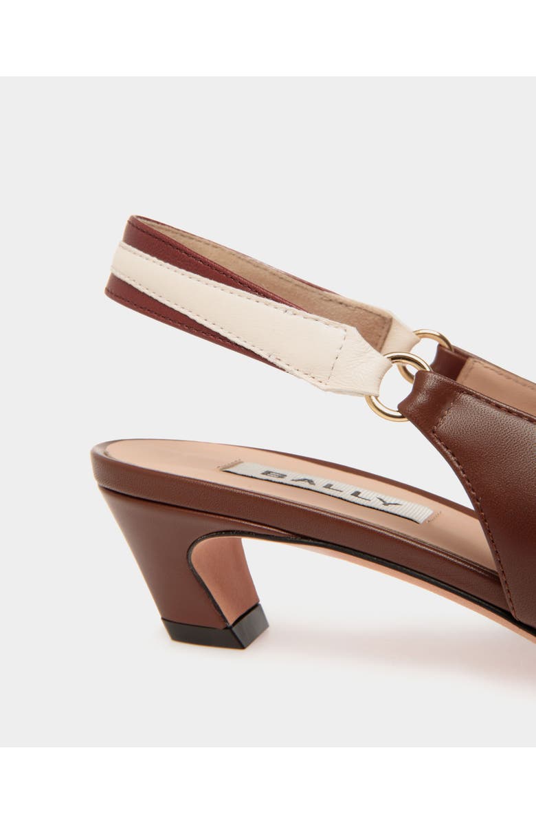 Bally Sylt Slingback Pump In Nappa Leather, Alternate, color, Brown