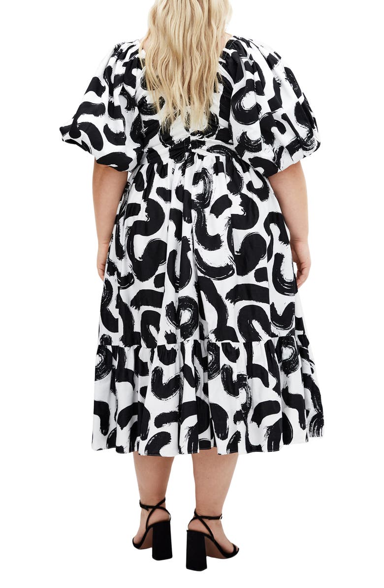 City Chic Jana Print A-Line Dress, Alternate, color,