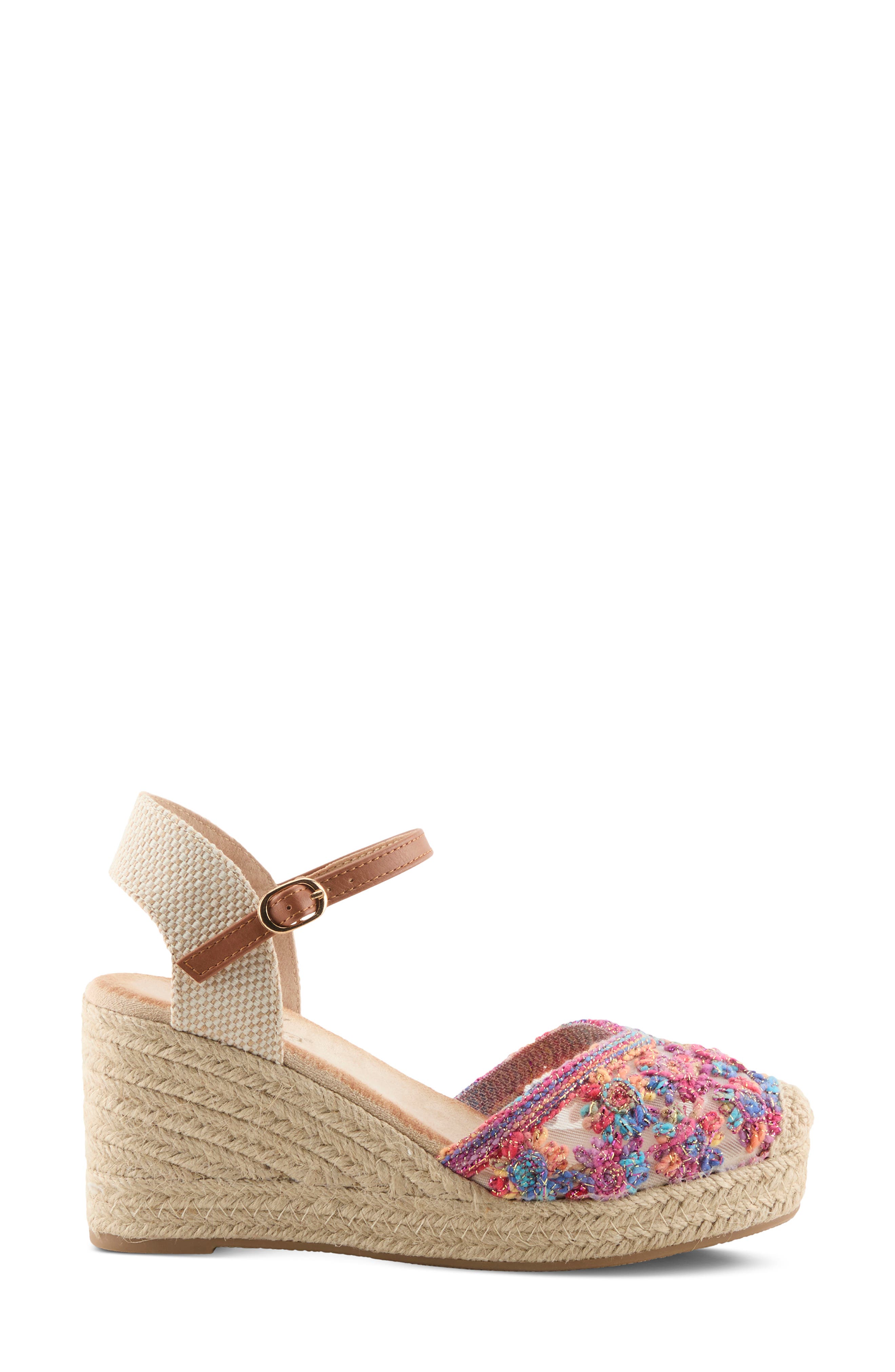 AZURA BY SPRING STEP Queridita Espadrille Platform Wedge, Alternate, color, Rainbow