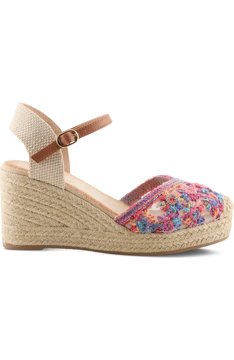 AZURA BY SPRING STEP Queridita Espadrille Platform Wedge, Alternate, color, Rainbow