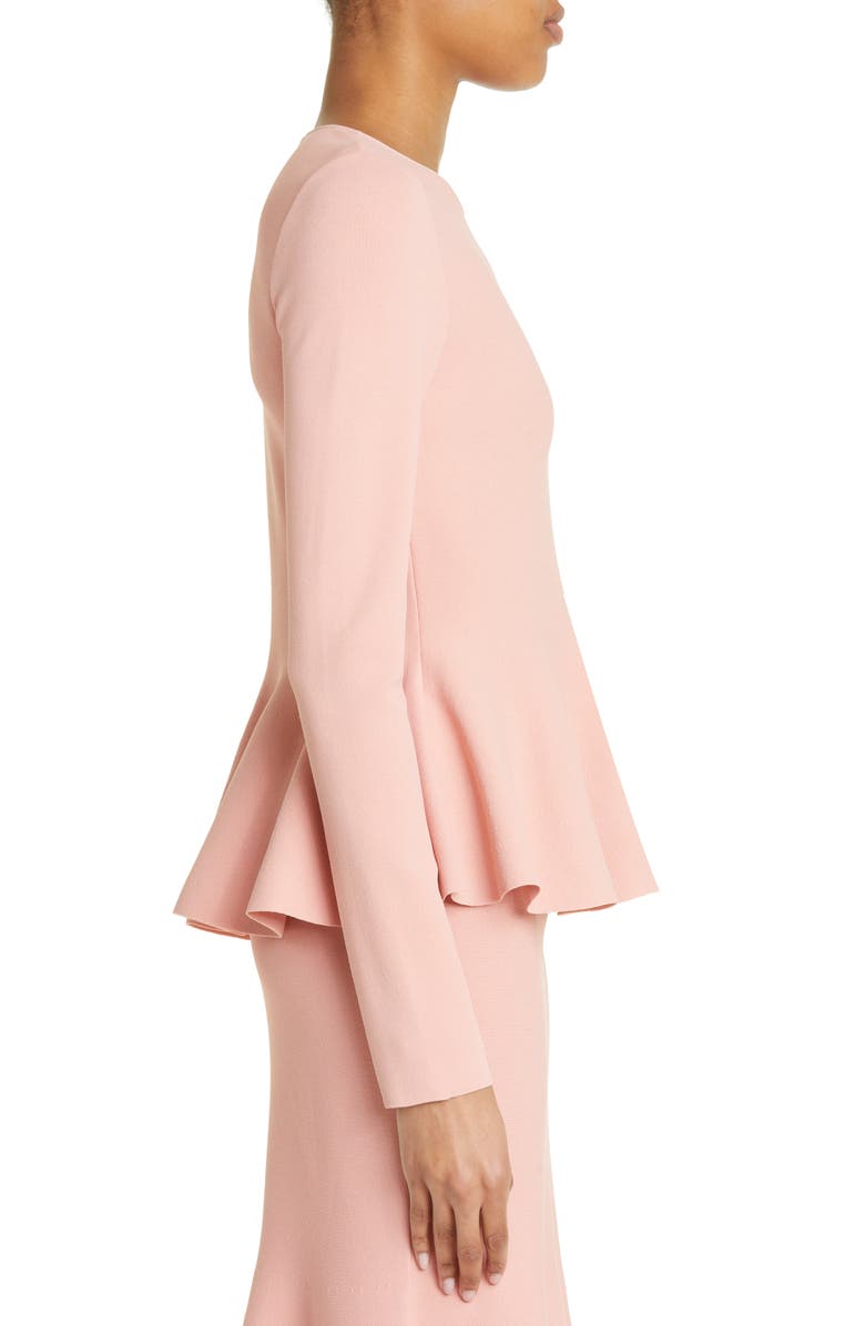 Stella McCartney Compact Knit Peplum Sweater, Alternate, color,