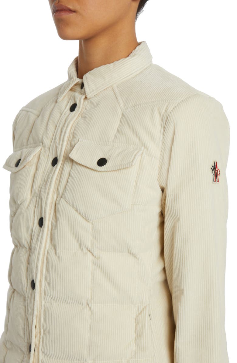Moncler Grenoble Nangy Quilted Stretch Corduroy Down Shacket, Alternate, color, 